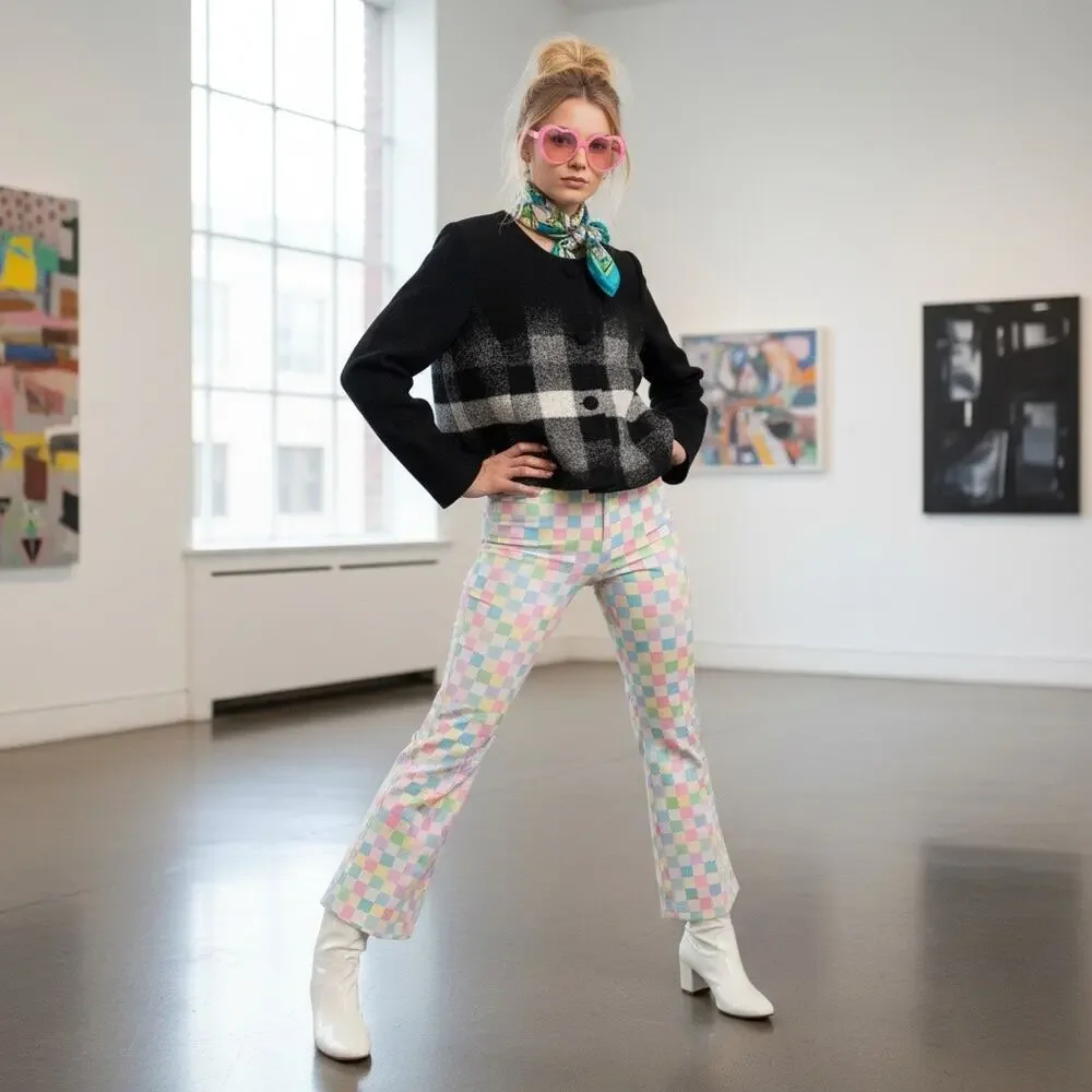 Vintage 90s Pendleton Ombre Plaid Wool Coat Dark Academia NWT L - Picture 8 of 14